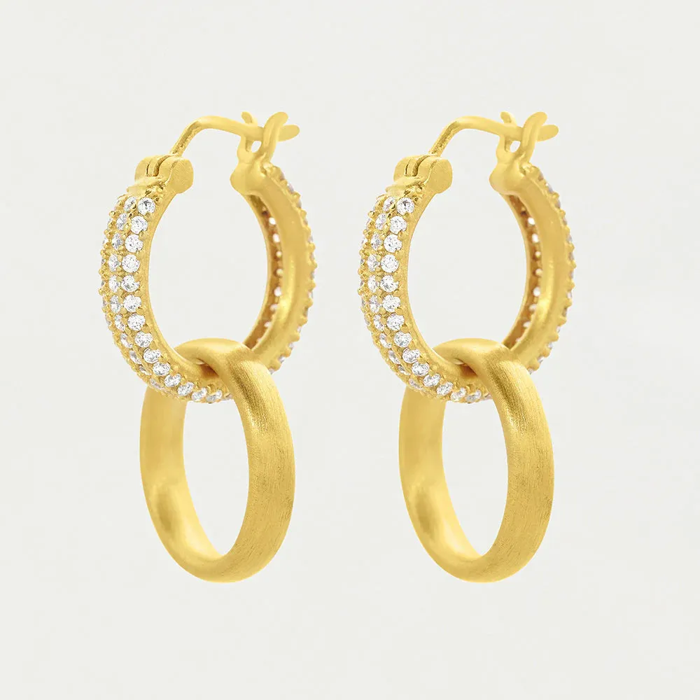 Signature Drop Pavé Huggie Hoops