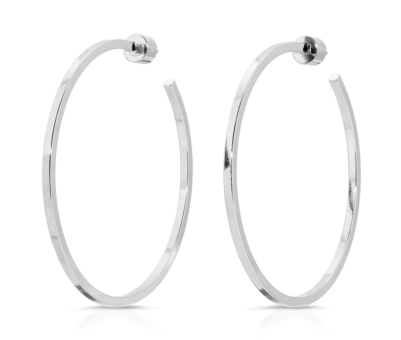 Silver Ava Hoop Earrings