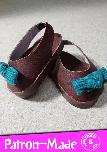 Slingback Shoes Sewing Pattern for 18 Inch Dolls