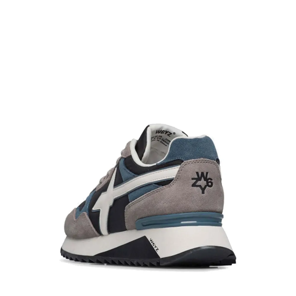 Sneakers Uomo W6YZ Yak-M. in Tessuto Tecnico e Suede colore Dark Grey Black e Dust