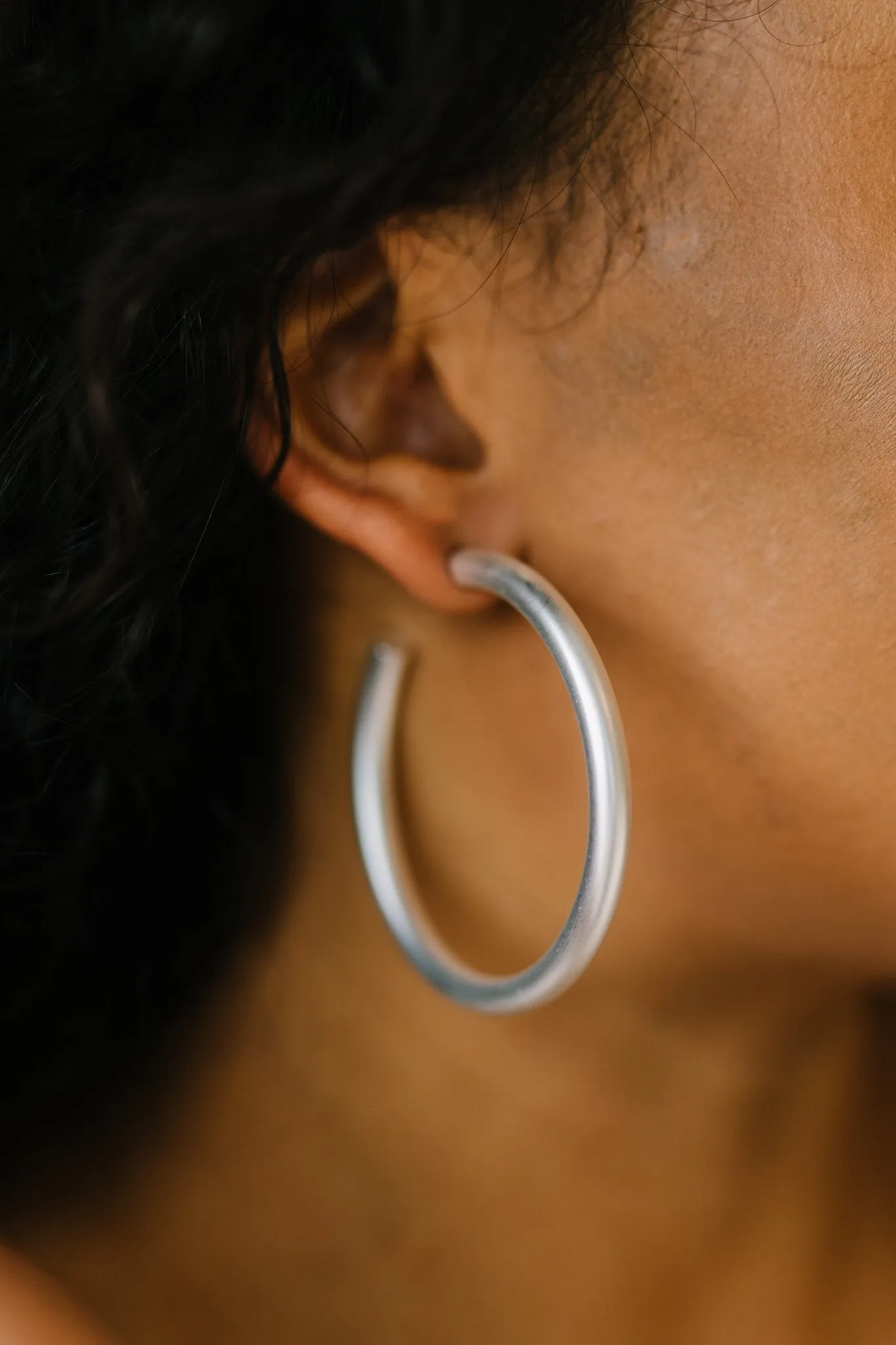 Solid Silver Hoops