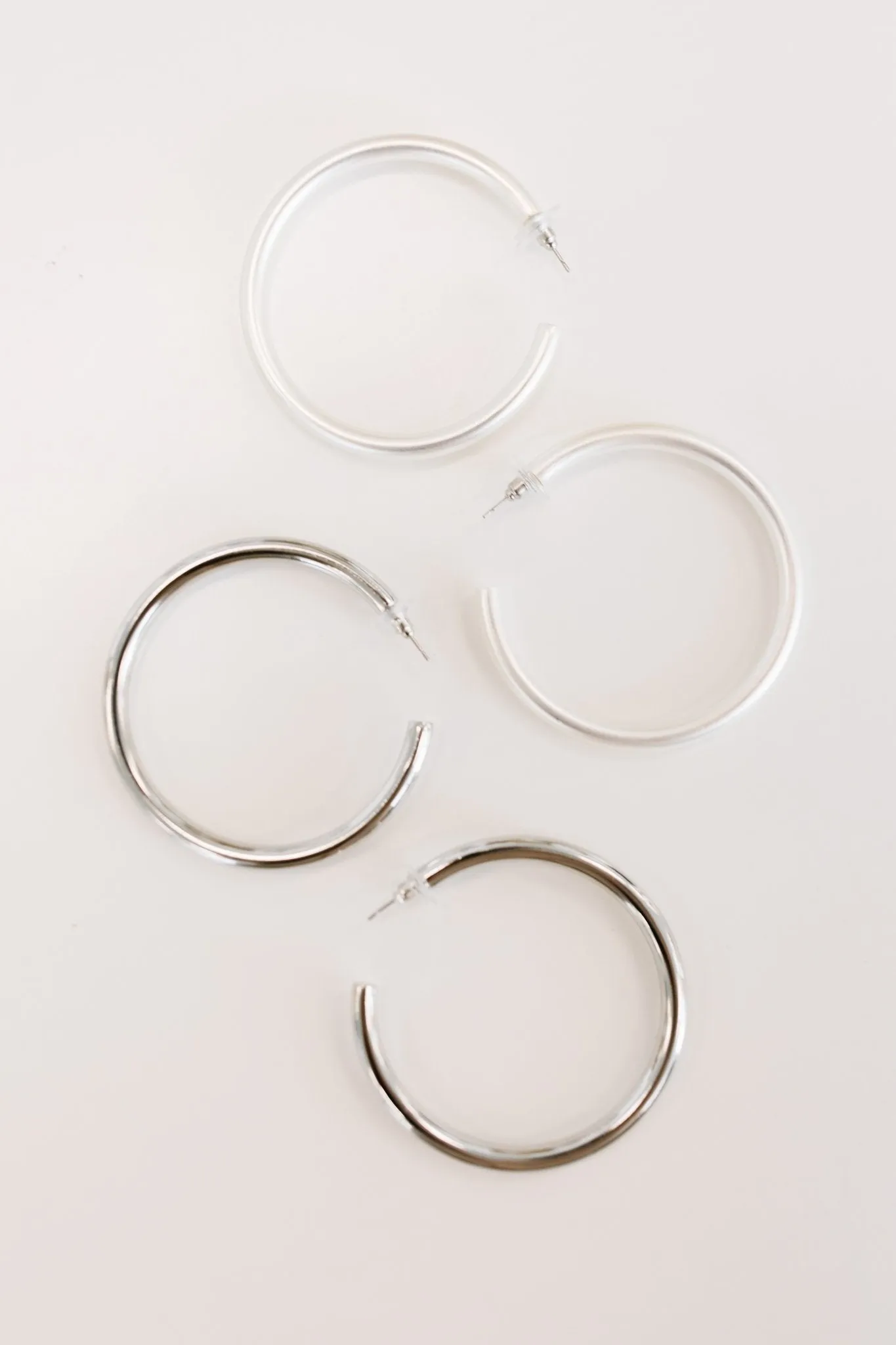 Solid Silver Hoops