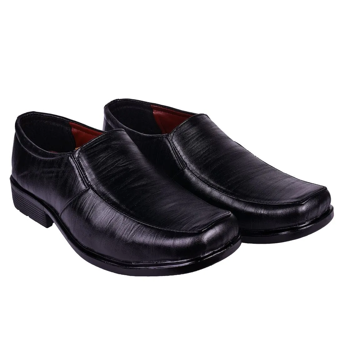 Somugi Black Formal Mens Slip on Shoes