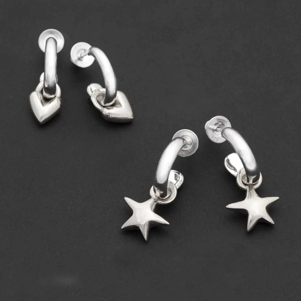 Star Hoop Earrings