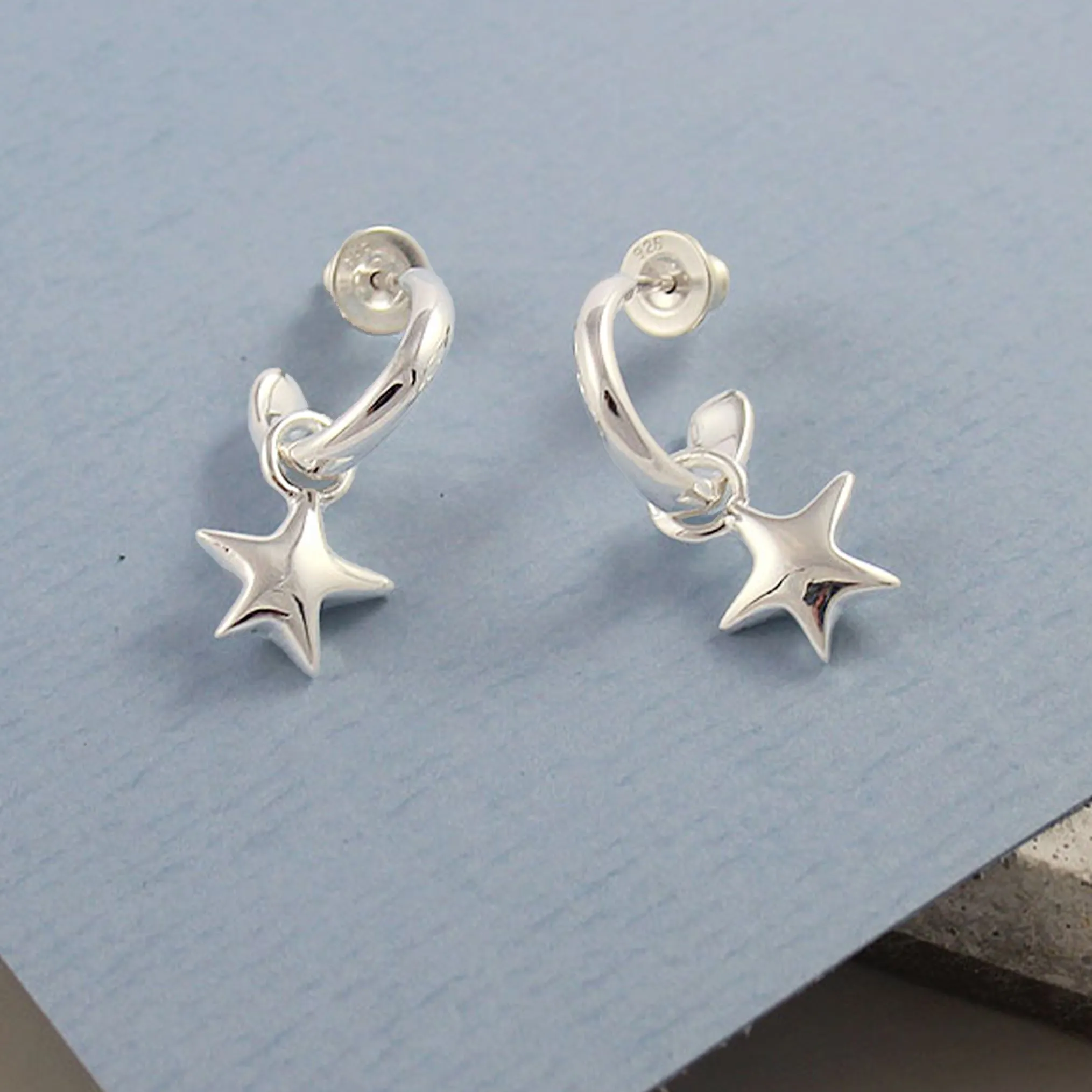 Star Hoop Earrings