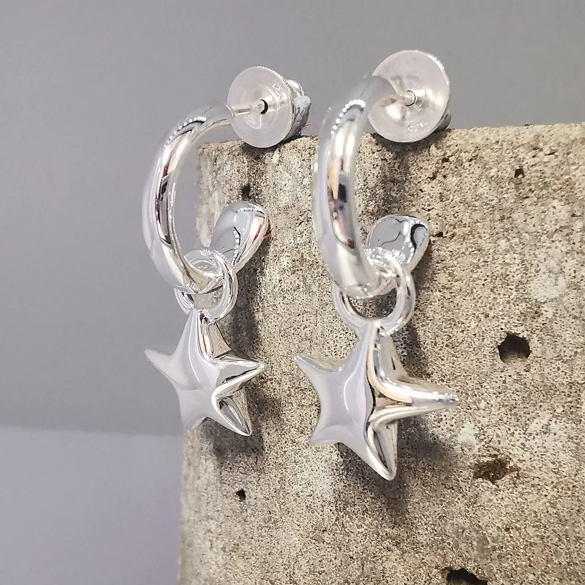 Star Hoop Earrings