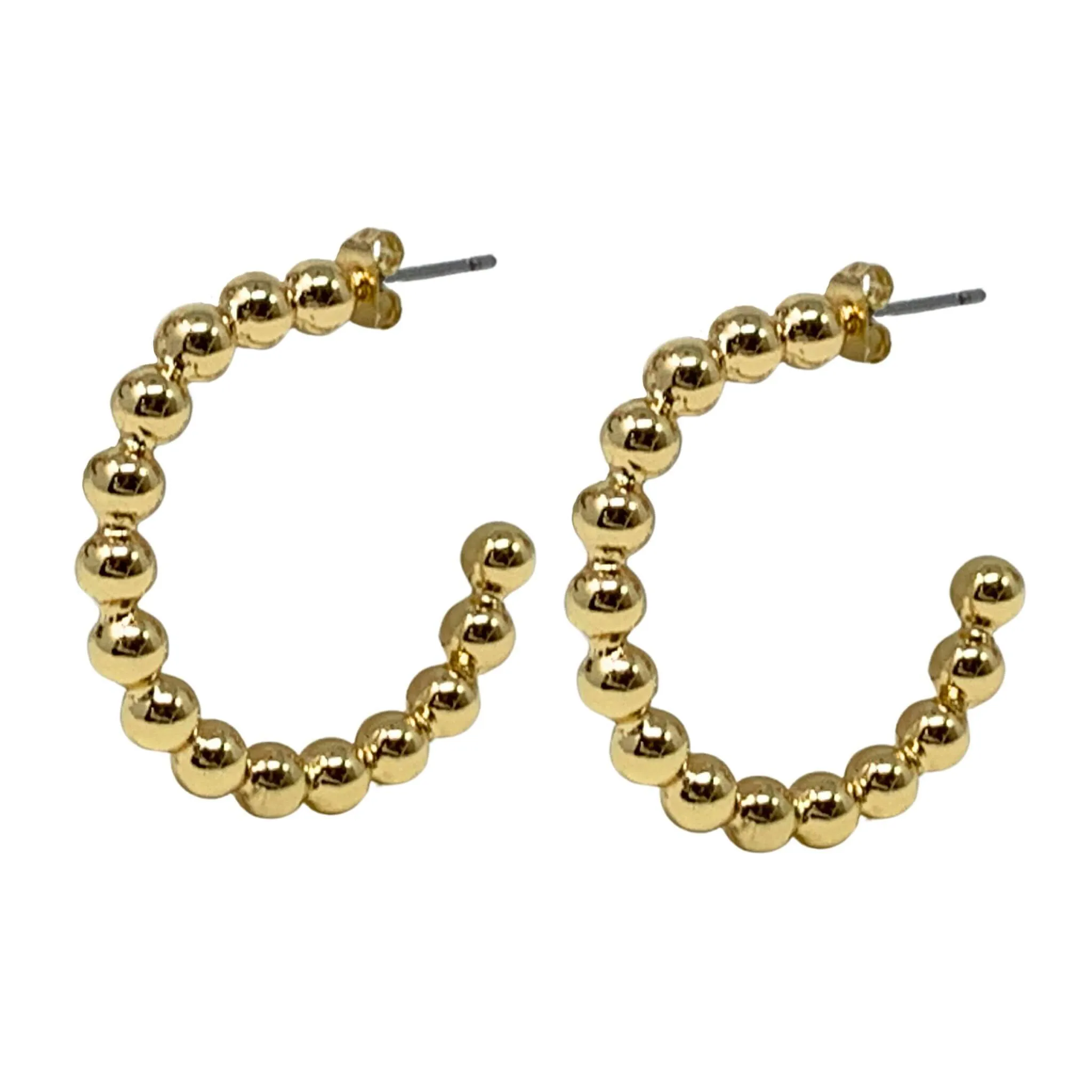 Statement Ball Beaded Hoop Earrings