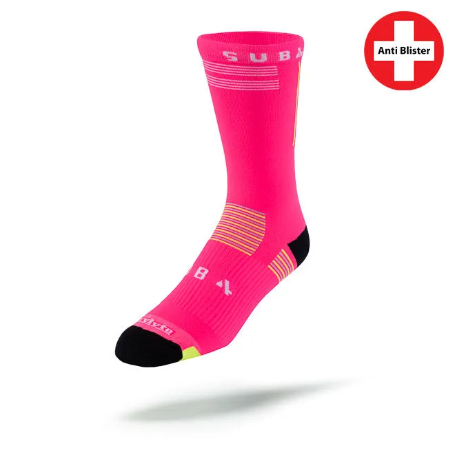 Sub4 Performance 3/4 Crew Cycling Sock - Pink