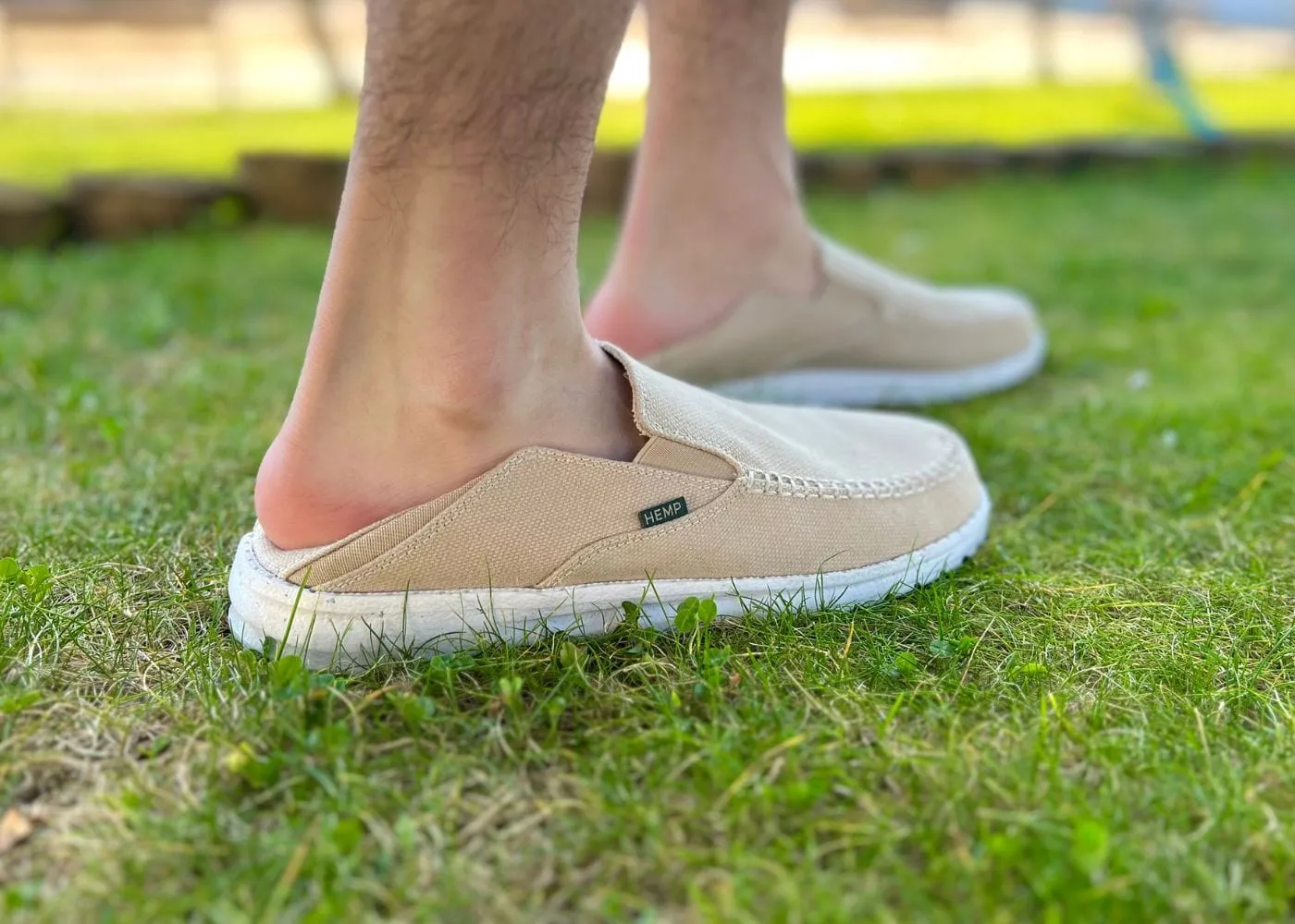 SunSlide Men's Hemp Slip-On Sneakers | Beige