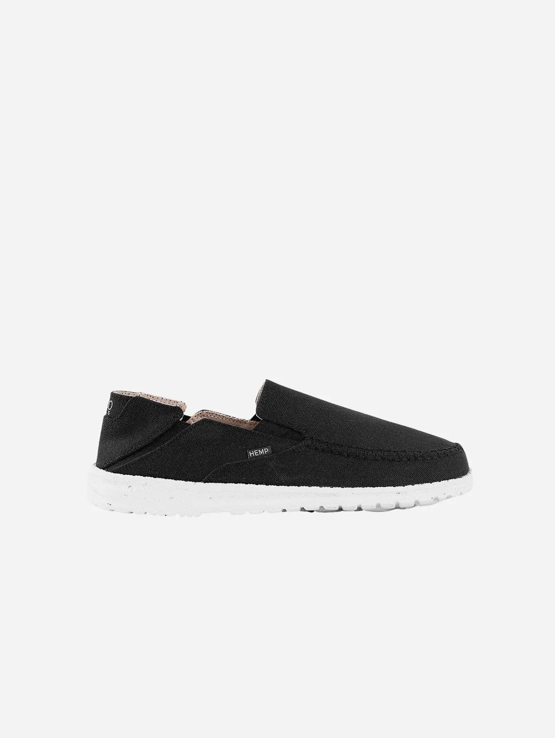 SunSlide Men's Hemp Slip-On Sneakers | Black