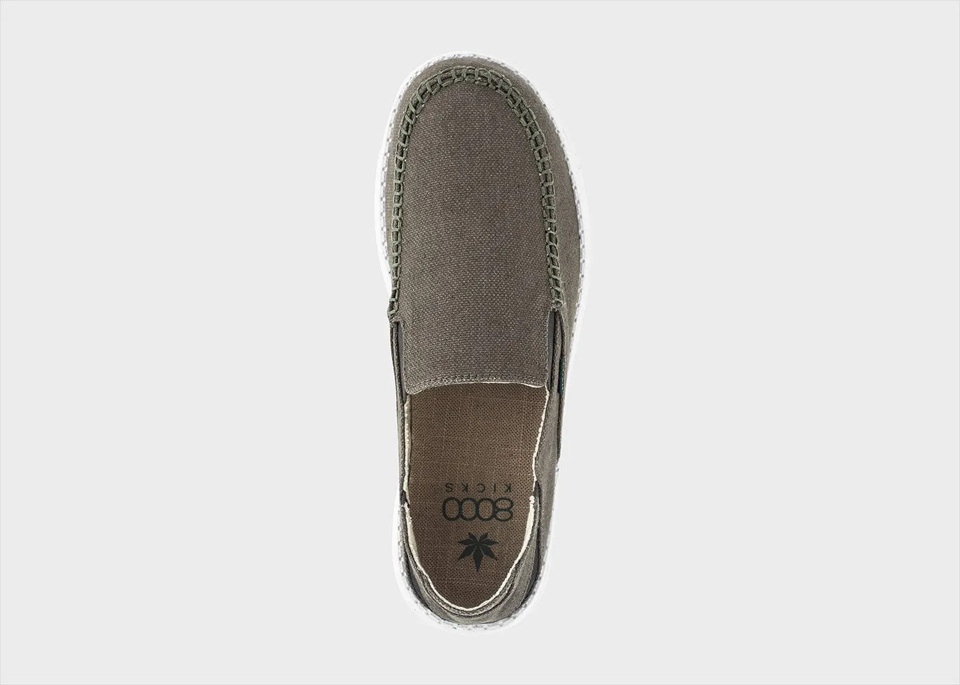 SunSlide Men's Hemp Slip-On Sneakers | Dark Green