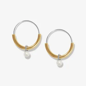 Timo pearl hoop earrings