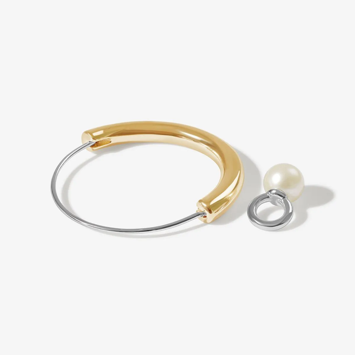 Timo pearl hoop earrings