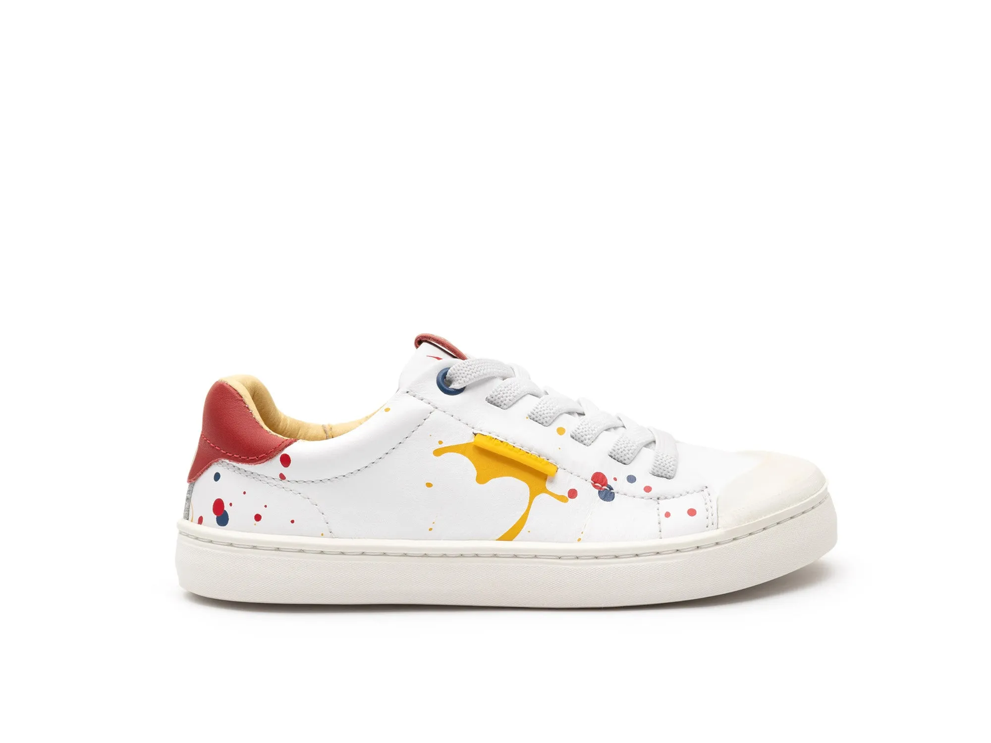 Tip Toey Joey KIDS SNEAKERS VOLT ART - WHITE/ POMO