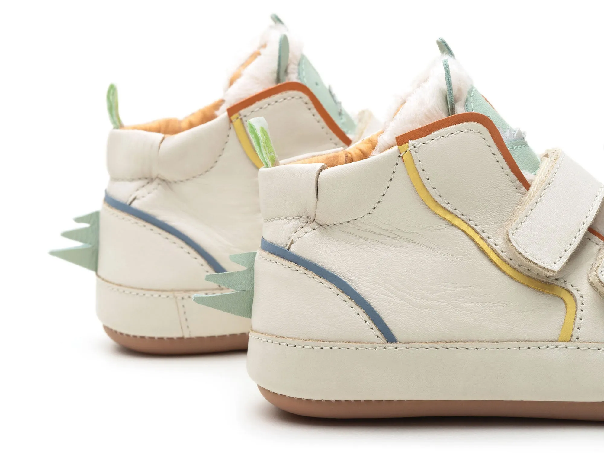 Tip Toey Joey TODDLER SNEAKERS MONSTER - TAPIOCA/ MINT/ TANGERINE