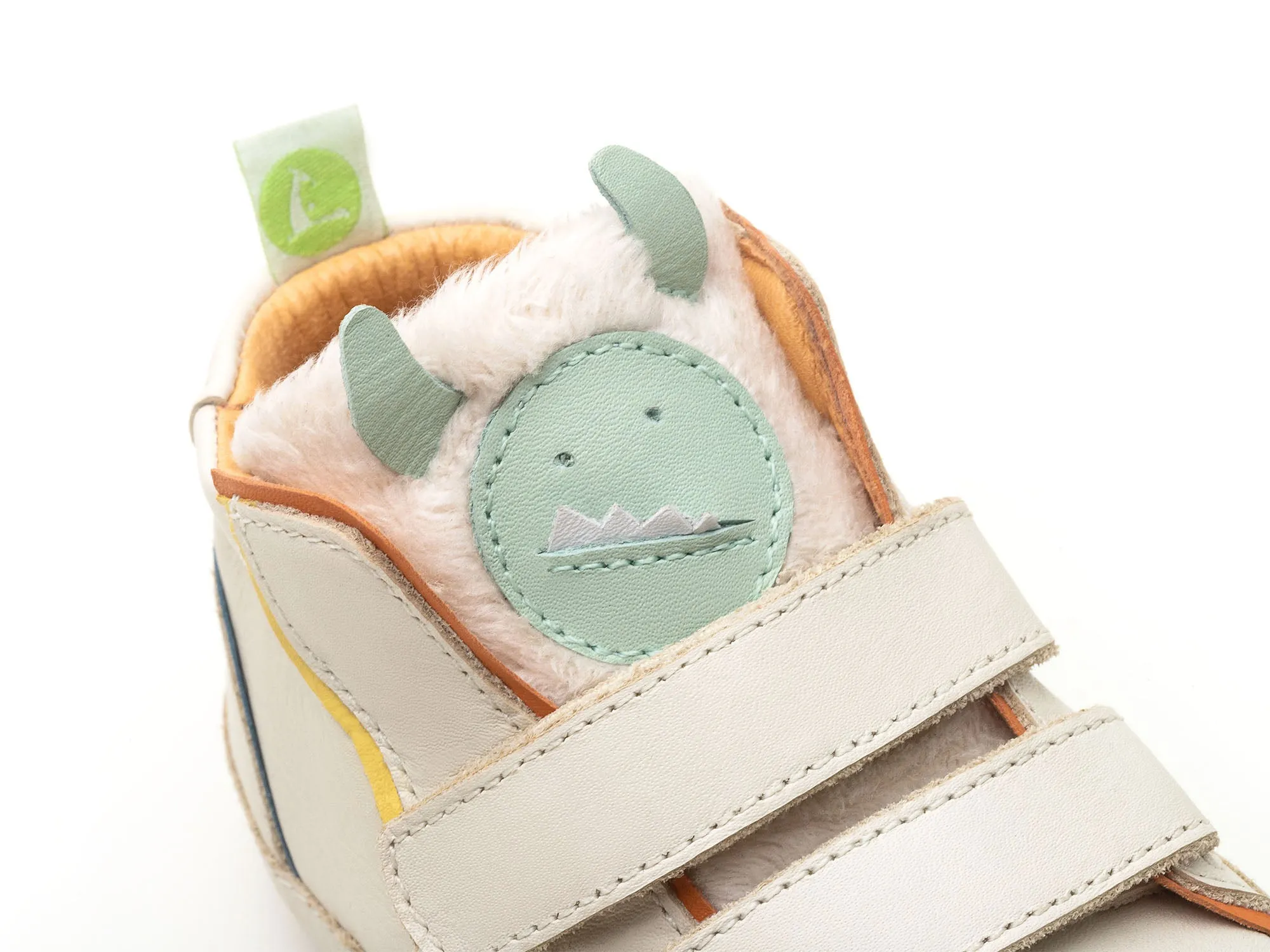 Tip Toey Joey TODDLER SNEAKERS MONSTER - TAPIOCA/ MINT/ TANGERINE