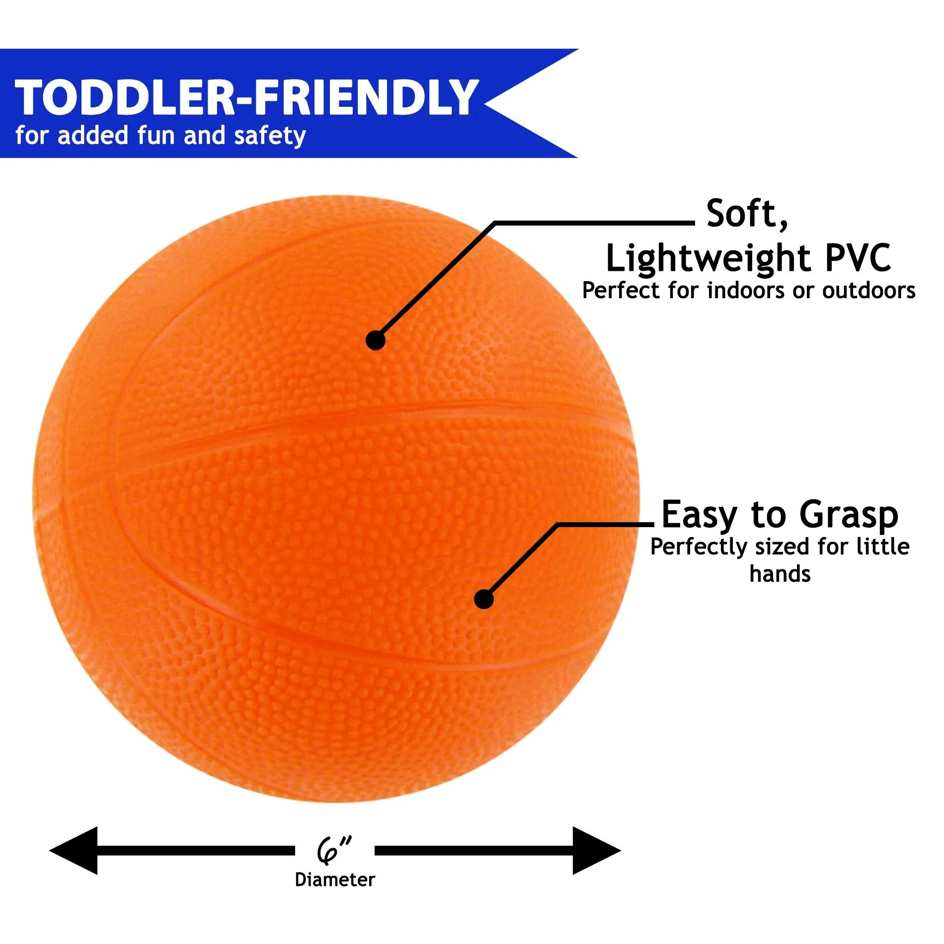 Toddler & Little Kids Replacement Basketball - for Little Tikes EasyScore Basketball Hoop