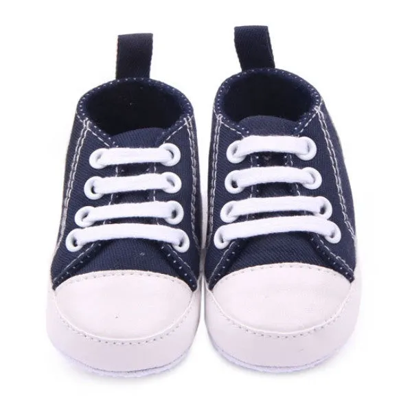 Toddler Baby Boy Girl Lace Up Sneakers Soft Sole Crib Shoes Newborn to 12Months