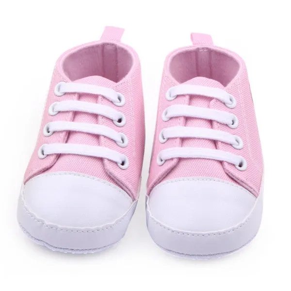 Toddler Baby Boy Girl Lace Up Sneakers Soft Sole Crib Shoes Newborn to 12Months