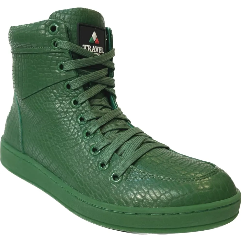 Travel Fox 900 Series Men's Green Leather High Top Sneakers 916101-068