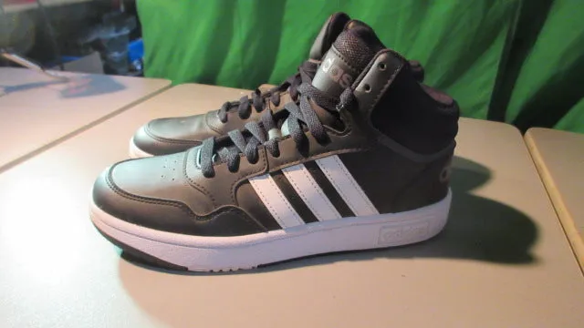 Used Adidas Hoops 3.0 Mid K 'Core Black’ Youth Size 5