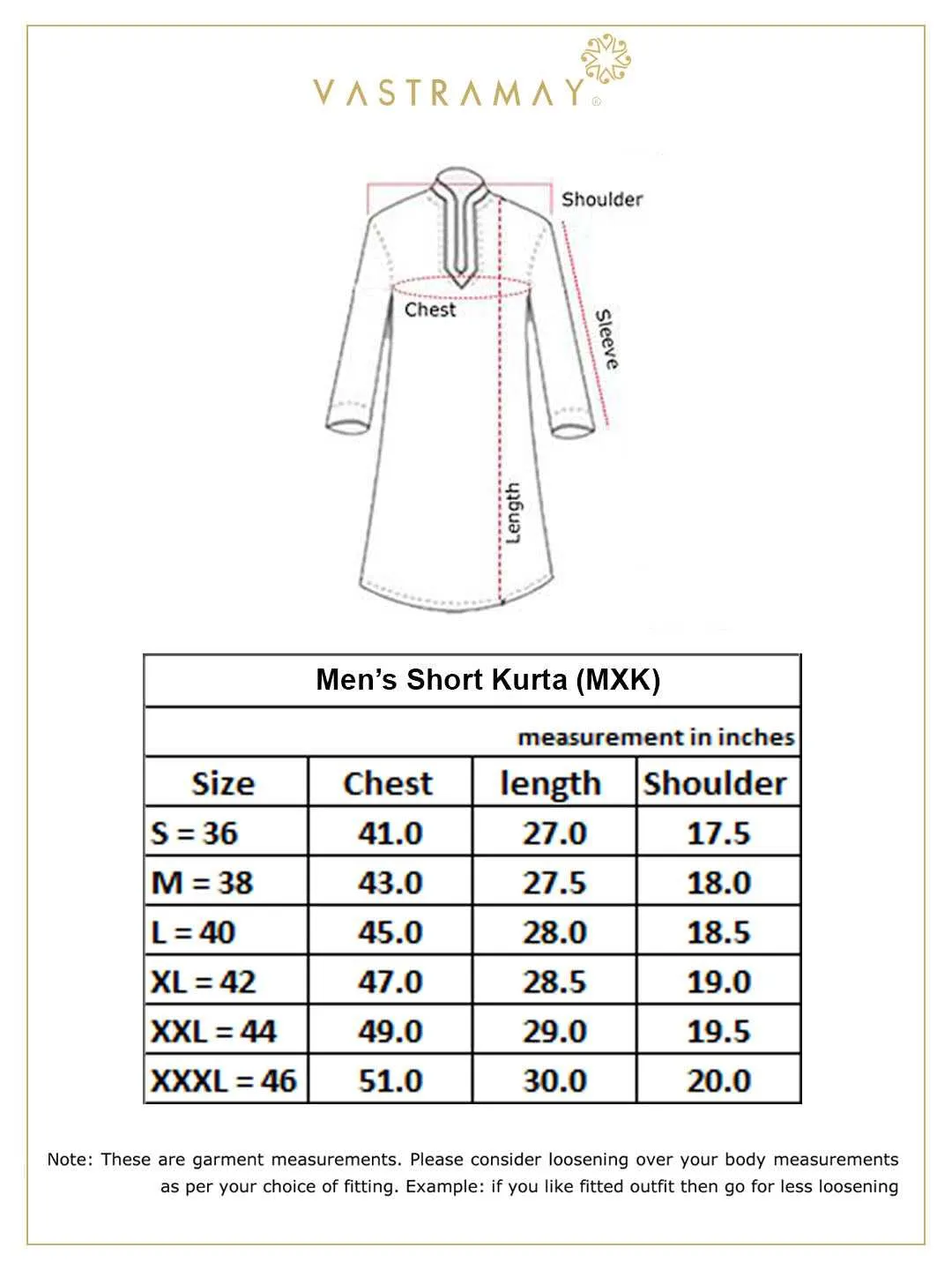 VASTRAMAY Men's Grey Cotton Jacquard Short Kurta