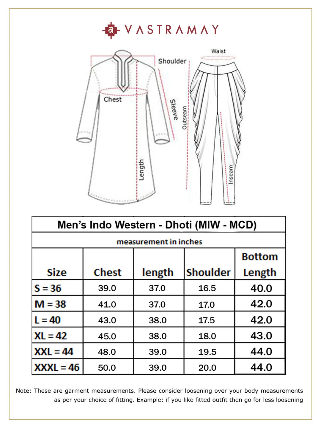 VASTRAMAY Men's White Silk Sherwani Set