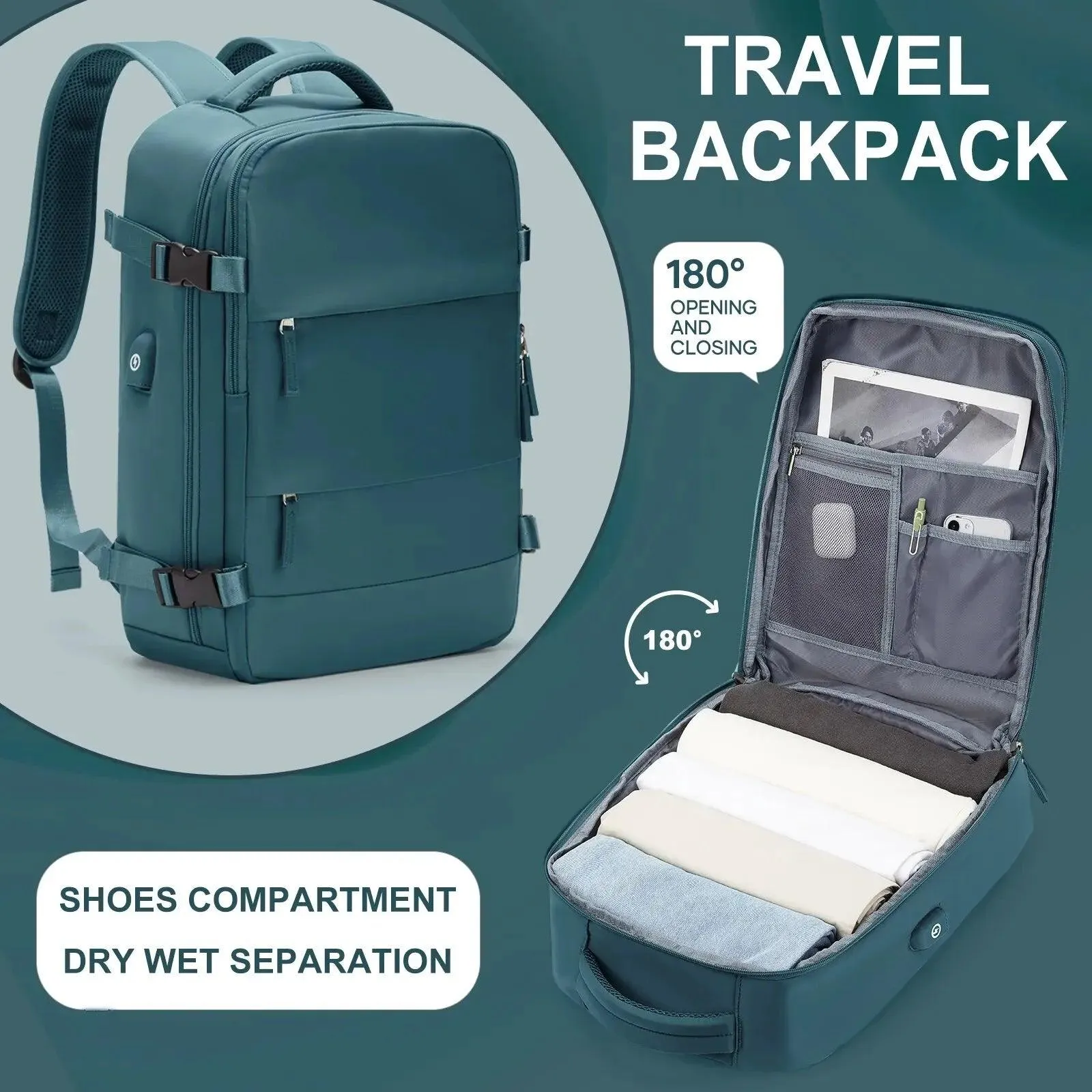 Versatile Travel Backpack for Women, Men, Teens & Outdoor Use