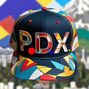 Vibrant & Unique PDX Portland Abstract Streetwear Hat