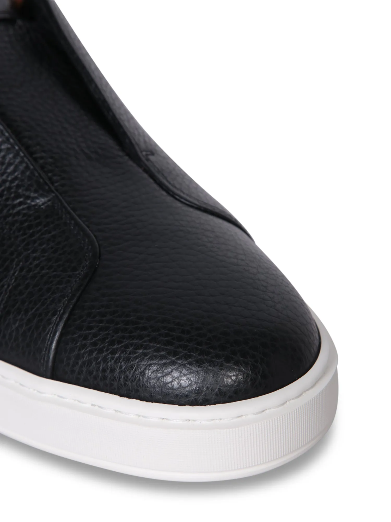 Victor Leather Slip-On Black Sneakers