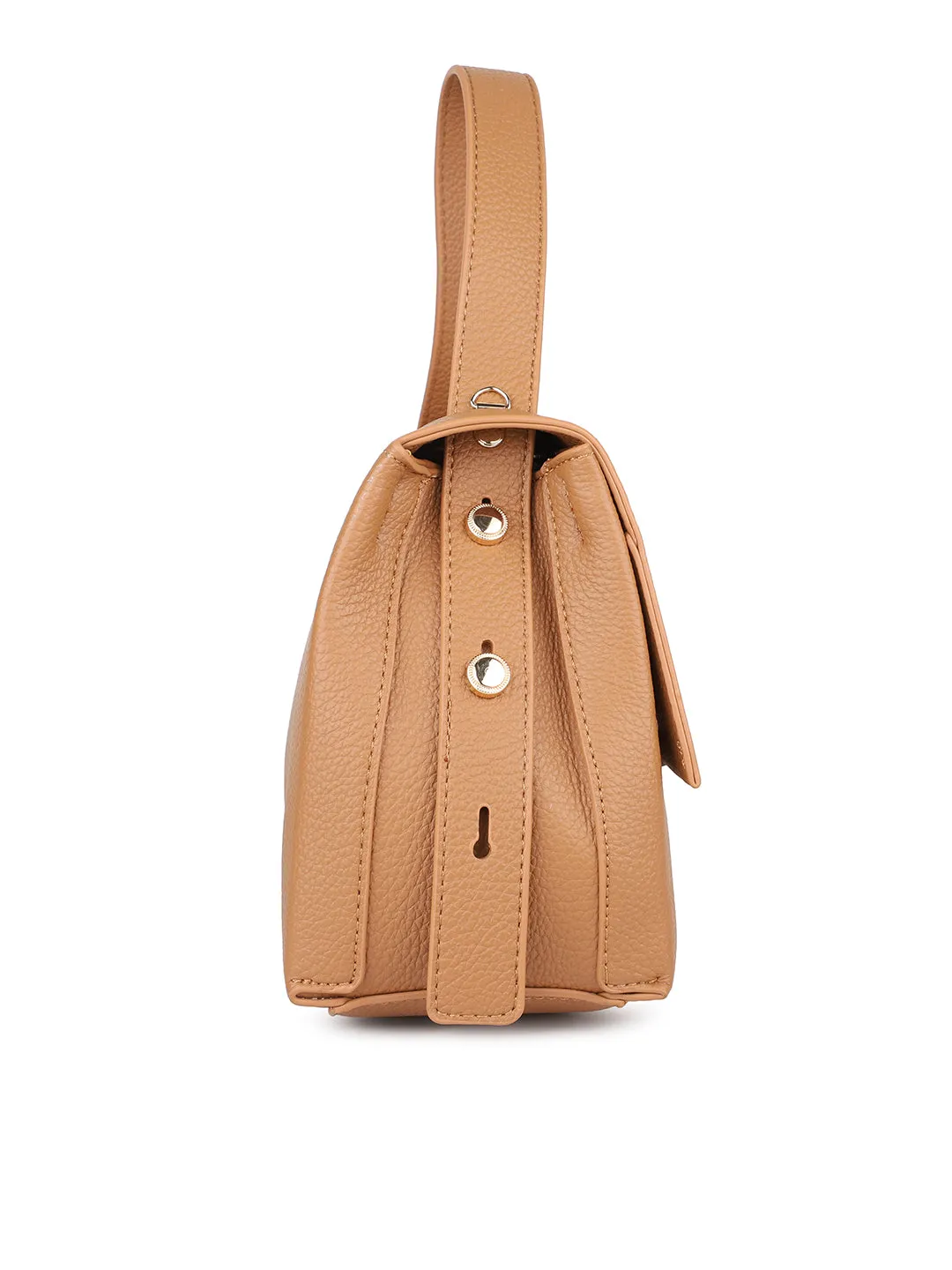 Women Tan Structured Shoulder Bag