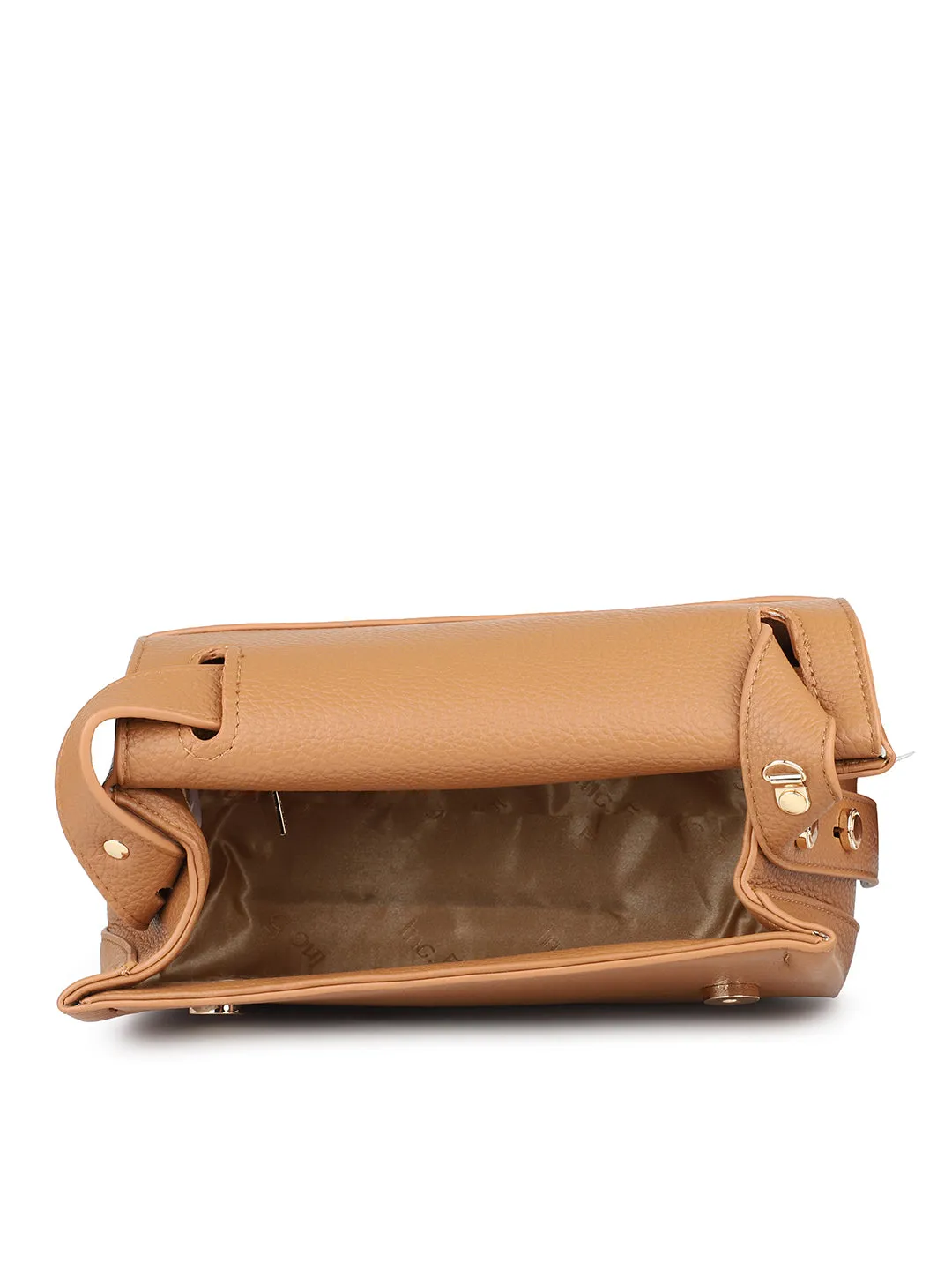 Women Tan Structured Shoulder Bag