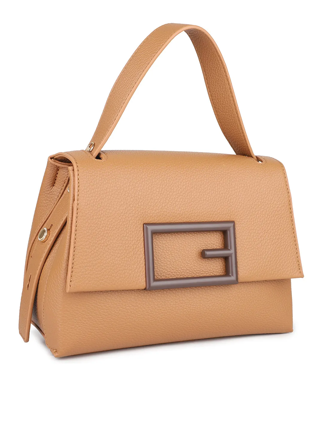 Women Tan Structured Shoulder Bag