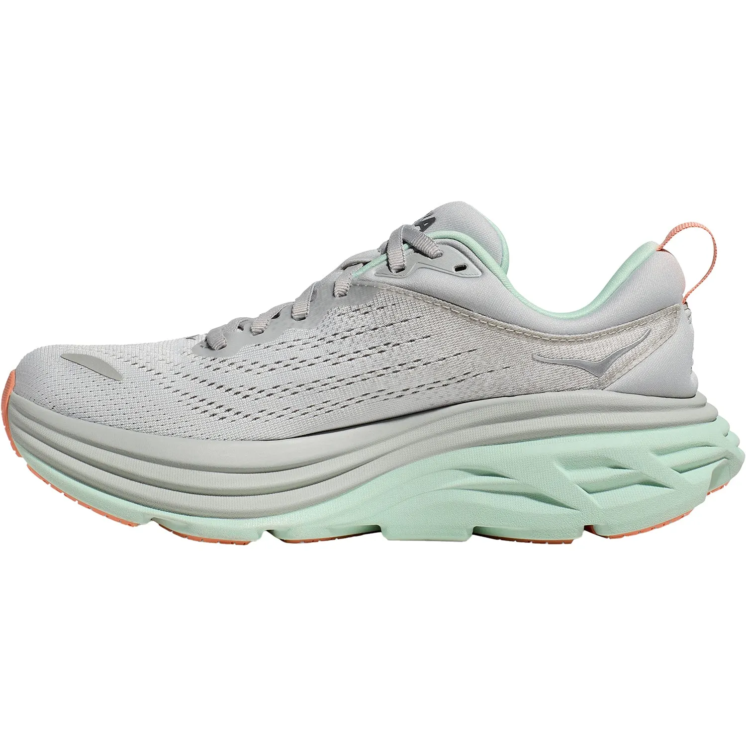 Women's Hoka Bondi 8 Stardust/Aqua Breeze Mesh