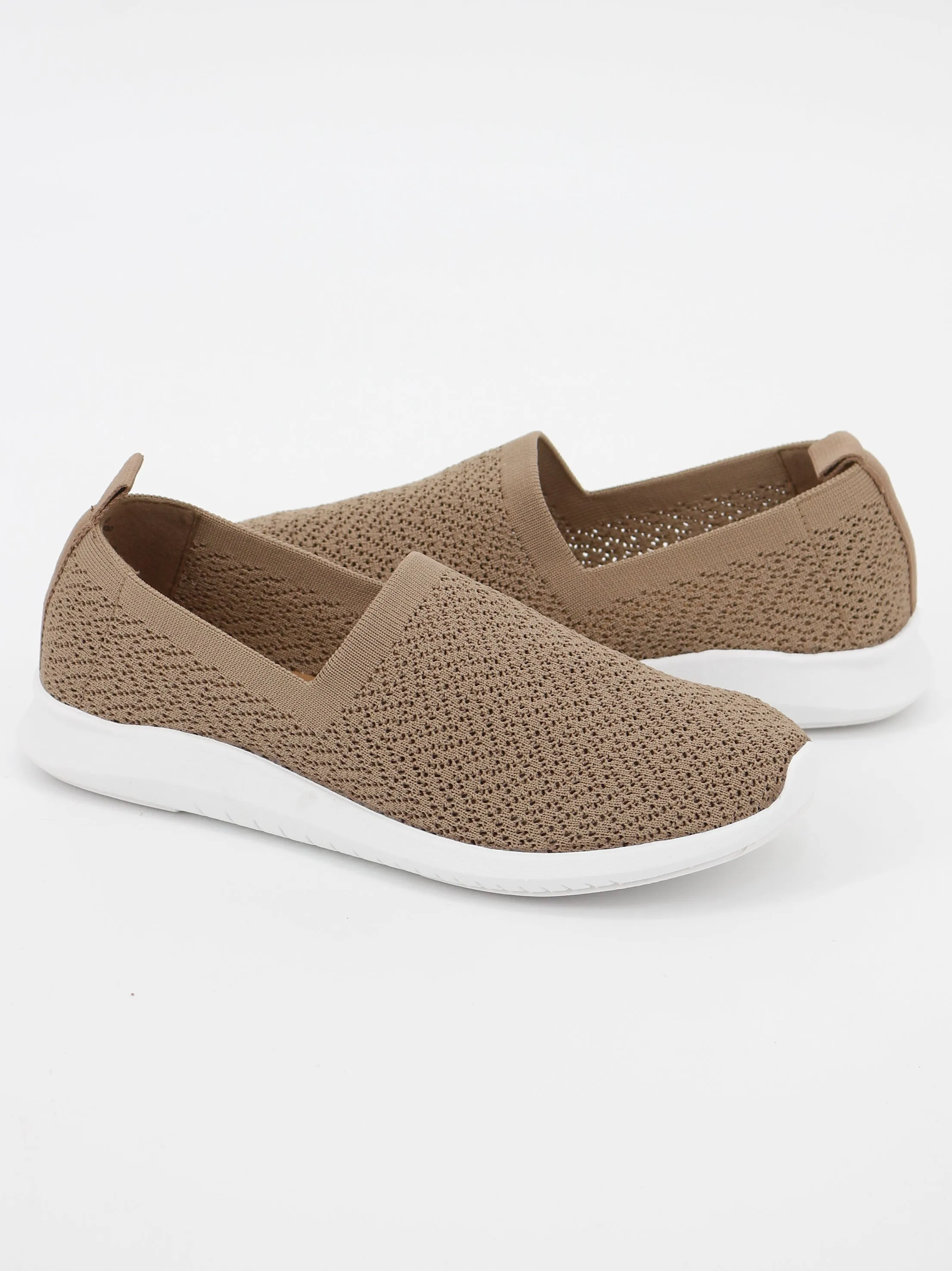 Womens Slip-on Sneakers,Light Brown