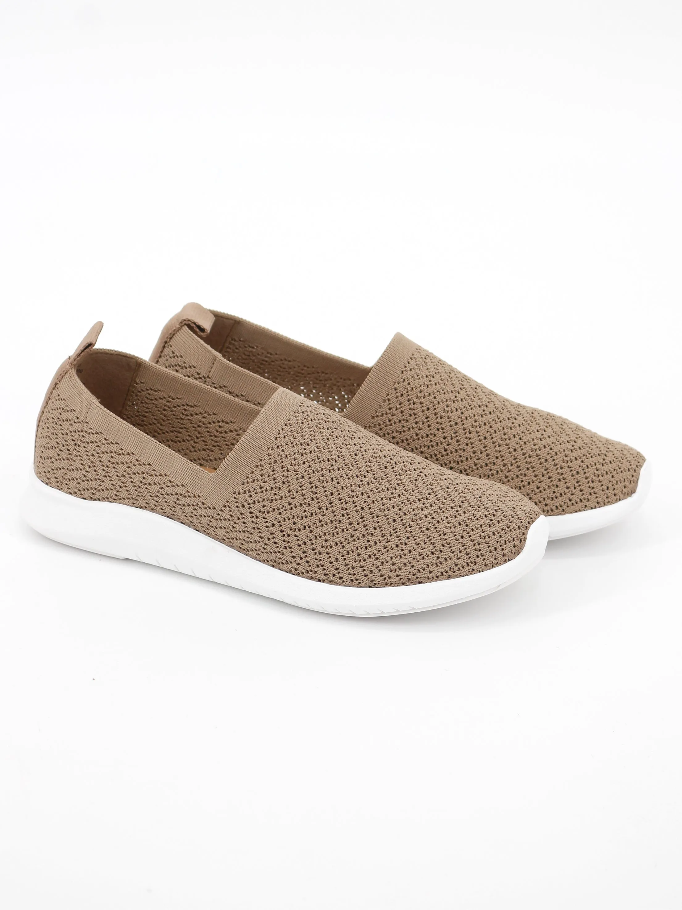 Womens Slip-on Sneakers,Light Brown