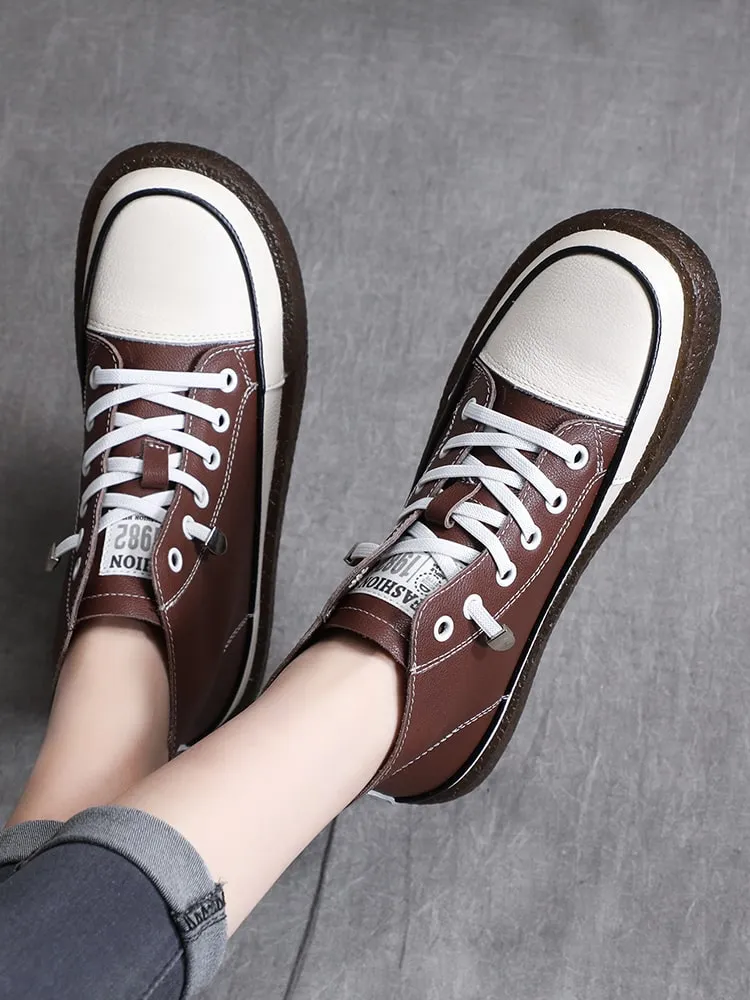 Women's Soft Sole Leather Sneakers