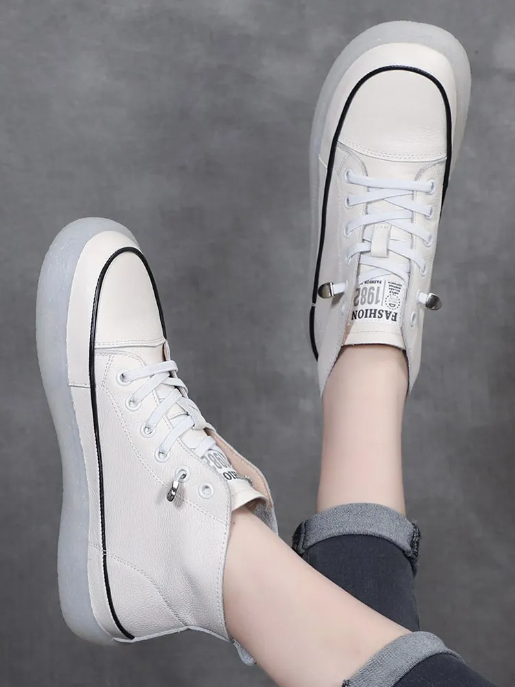 Women's Soft Sole Leather Sneakers