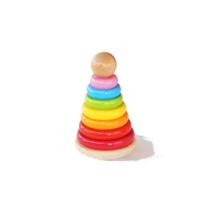 Wooden Rainbow Stacker-  Fine motor skills toys