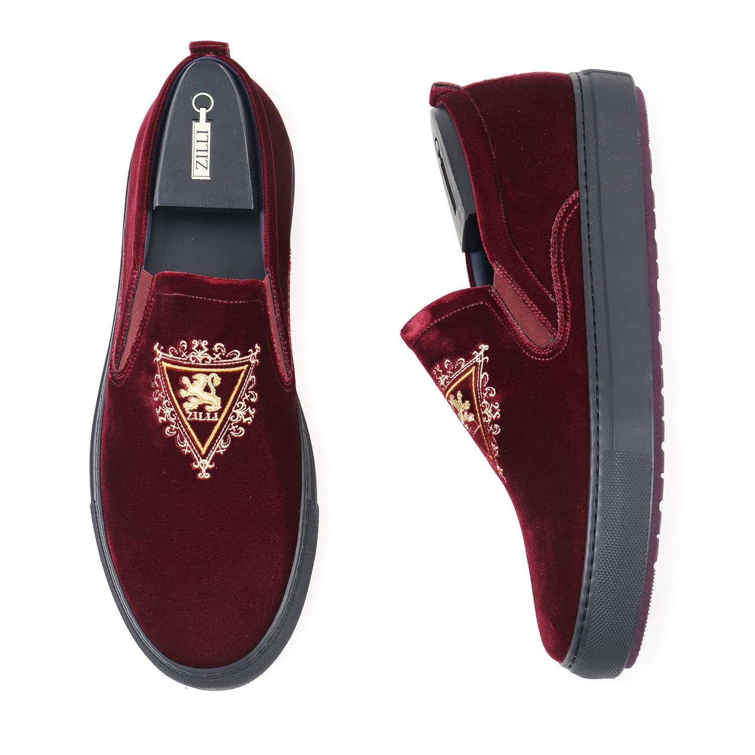 Zilli Velvet Slip-On Sneakers