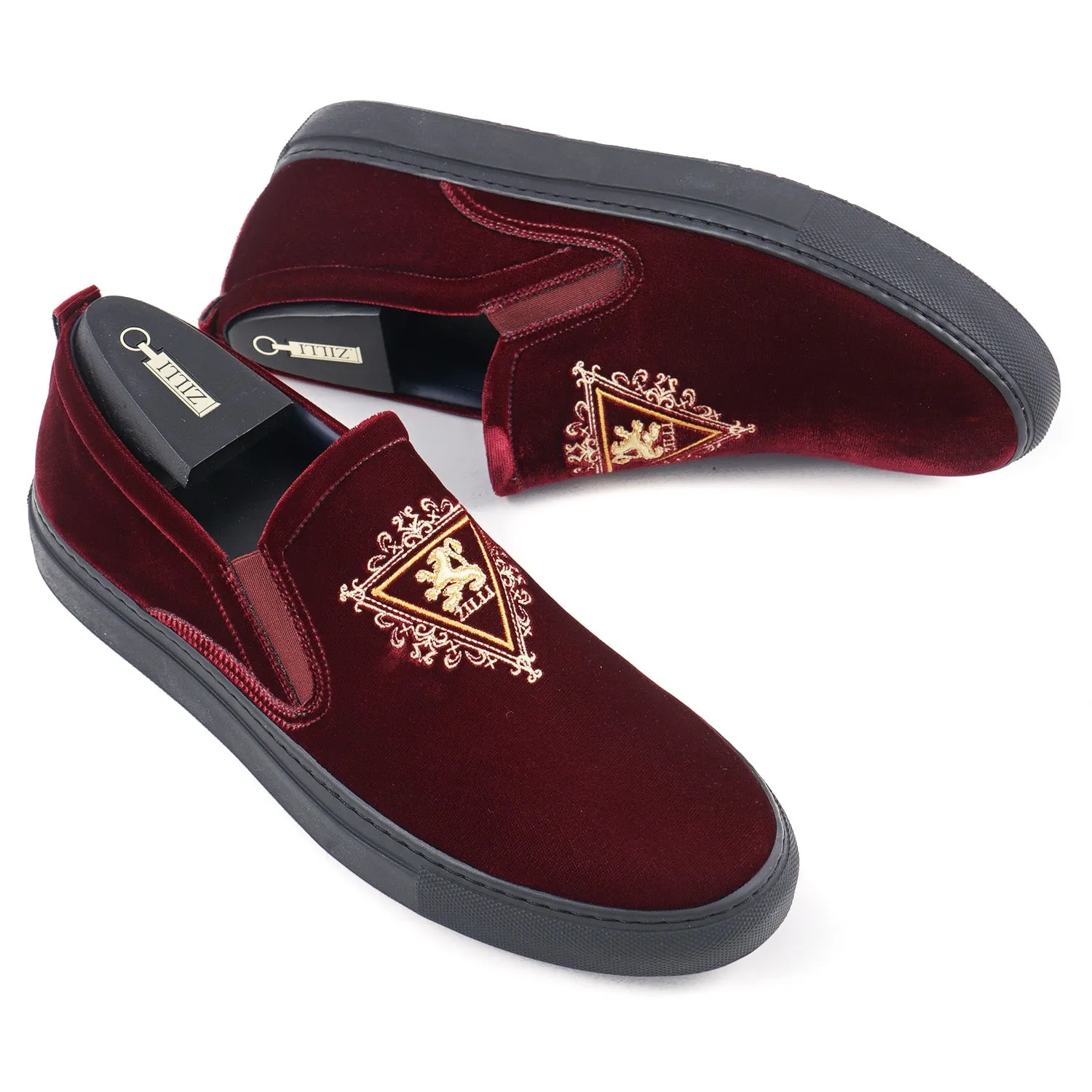 Zilli Velvet Slip-On Sneakers